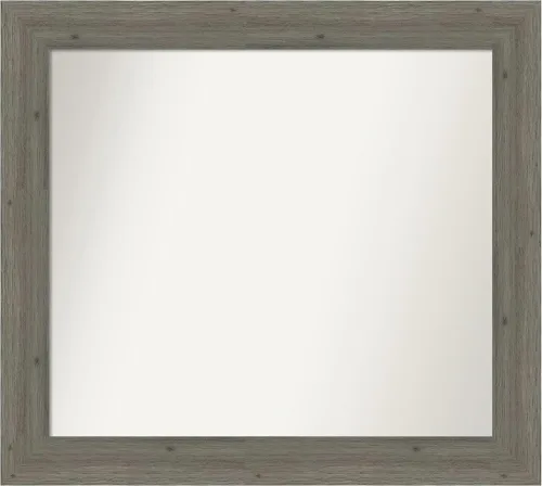 Miniatura 254 de Amanti Art Espejo de pared personalizado no biselado (24.5 x 24.5 pulgadas), marco gris marrón alta, varios tamaños personalizados, espejo de baño
