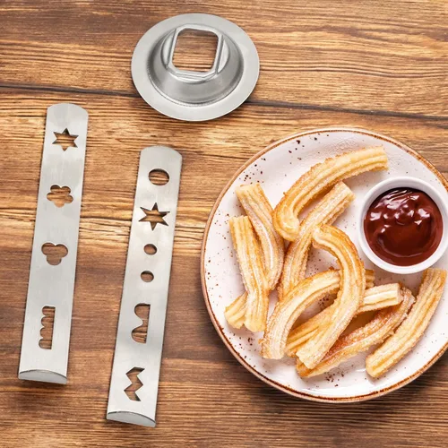 Miniatura 6 de Accesorio para hacer galletas - Moldes de galletas de acero inoxidable con 4 y 5 diseños de patrones, anillo de 2.106 in, compatible con máquinas