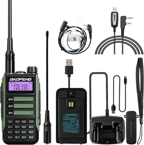 Miniatura 23 de BAOFENG Walkie Talkie UV-16R USB-C 10W con cable de programación Radio bidireccional impermeable de largo alcance de doble banda Radio portátil