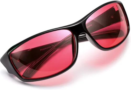 Miniatura 3 de Pilestone TP-016 Lens D Color Blind Gafas estilo deportivo para uso en interiores y exteriores de ceguera roja media/fuerte, Negro