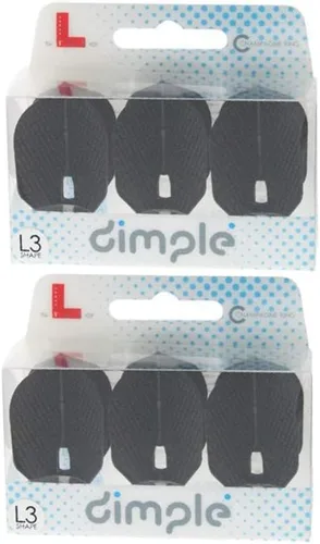 Miniatura 10 de L-style Vuelos de dardos en forma L3 – Premoldeados – Compatible con punta de acero suave – 2 juegos (6 vuelos)
