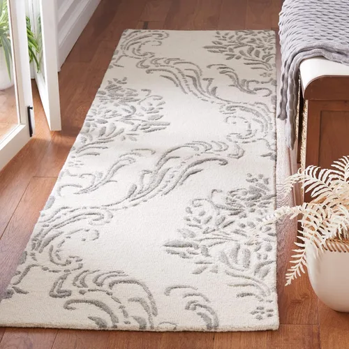 Miniatura 20 de SAFAVIEH Jardin Collection - Alfombra de área de 5 x 8 pies, color negro, lana hecha a mano, ideal para zonas de alto tráfico en sala de estar