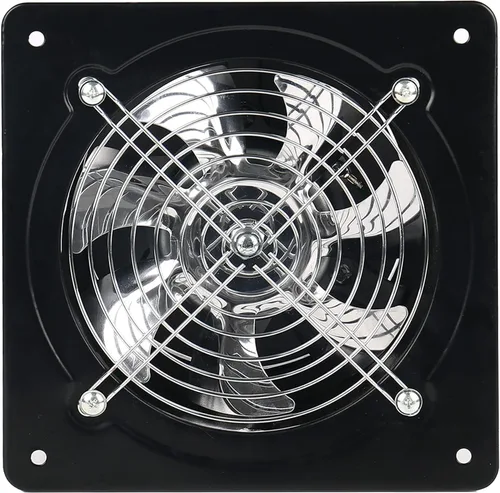 Miniatura 4 de Ventilador de escape de 10 pulgadas con enchufe, ventilador de ventilación a través de la pared de 1088CFM con motor de cobre puro ligero para Negro