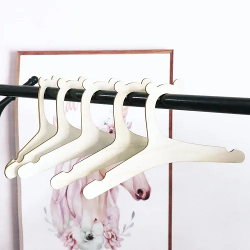 Miniatura 8 de 10 perchas de madera para bebés y niños, linda forma de oso pequeño, 8.97 x 4.72 pulgadas