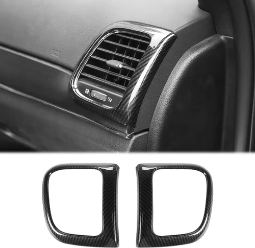 CheroCar Para Jeep Grand Cherokee Consola central Aire acondicionado Ventilación Accesorios interiores para Jeep Grand Cherokee 2011-2020 (fibra de