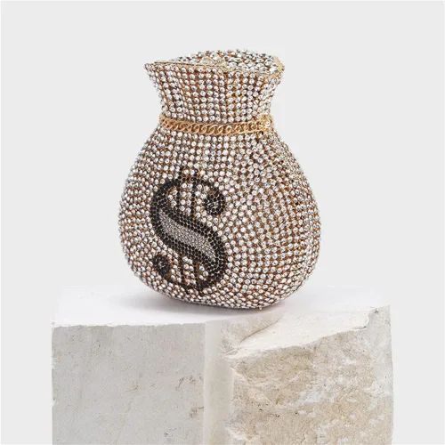 Miniatura 5 de Tngan Bolsa de dinero para mujer, bolsa de noche con cristales brillantes, monederos de diamantes de imitación, boda, fiesta, baile de graduación