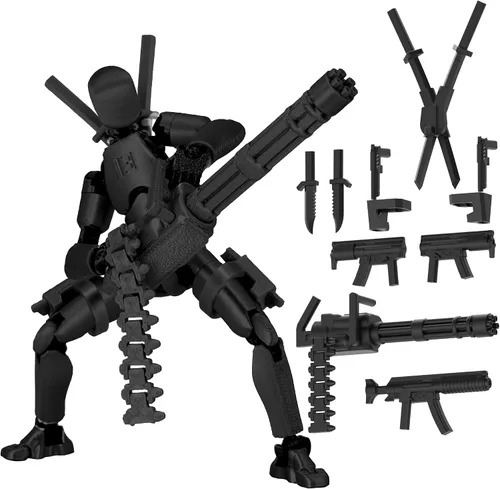 Miniatura 10 de Gatling Gun T13 Titan 13 Juego de Figuras de Acción【Ensamblado】, Figura de Acción de Robot Impresa en 3D robo 13 Juguetes Fidget de Acción Figura
