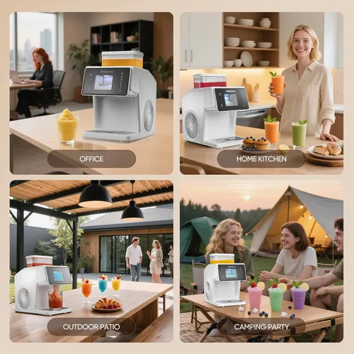 Miniatura 9 de Stillstorm Máquina de hielo afeitado Máquina de cono de nieve No necesita hielo, máquina de copo de nieve con tecnología RapidChill, Auto-Clean