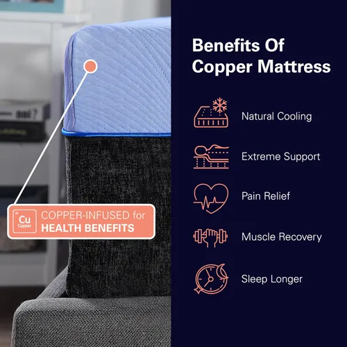 Miniatura 5 de 12 Inch Twin XL Size Hybrid Mattress, Bed in a Box with Cooling Gel Memory Foam & Individually Wrapped Pocket Coils, Quality Comfort and Adaptive
