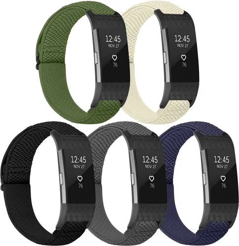 Miniatura 9 de TumpCez Bandas elásticas compatibles con Fitbit Charge 2, correa de repuesto ajustable elástica de nailon suave Solo Loop para Fitbit Charge 2