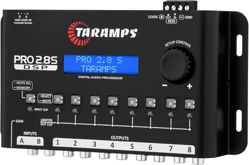 Miniatura 3 de Taramps Pro 2.8S Negro DSP Crossover Procesador de Señal de Audio Digital Completa y Ecualizador con secuenciador de 15 bandas de ecualización