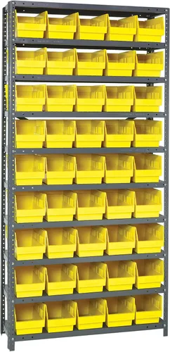 Miniatura 568 de Quantum QSBU-245BK Heavy Duty Shelving Unit with (7) Shelves and (24) QUS245 Black Bins for Garage Warehouse Storage Distribution 400 lb Load