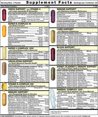 Miniatura 2 de Omega Start - Paquete diario de vitaminas todo en uno, apoyo total para el cuerpo y los órganos, cardo mariano, chanca piedra, diente de león
