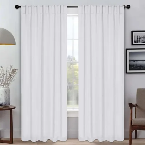 Miniatura 18 de BLUENILEMILLS Paneles de cortinas opacas para oscurecer la habitación con bolsillo para barra/pestañas traseras, cortinas perfectas para ventanas