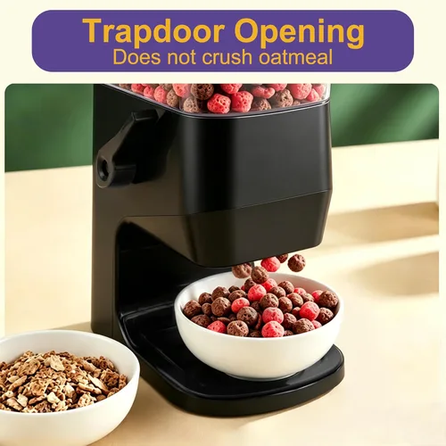 Miniatura 7 de Dispensador de cereales para encimera, 1 paquete, dispensador de alimentos secos, organizador de aperitivos, recipientes delgados de almacenamiento