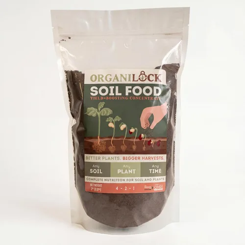 OrganiLock Soil Food — Organic All-in-One Soil Amendment + Fertilizer | Mycorrhizae, Biochar & Beneficial Bacteria | OMRI Listed, Patented, Won’t