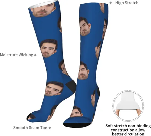 Miniatura 5 de Calcetines de cara de mascotas personalizados para hombres y mujeres con foto de amantes de las mascotas tamaño unisex para perro gato animales