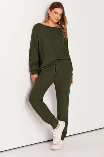 Miniatura 3 de PRETTYGARDEN Conjunto de 2 piezas para mujer, sudadera de manga larga y pantalones largos, ropa de descanso