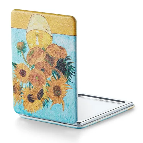 Miniatura 23 de Omiro - Espejo compacto, cuero PU clásico. Ampliación 1x/3x, ultra portátil para el bolsillo, ideal para bolsos y viajes (negro)