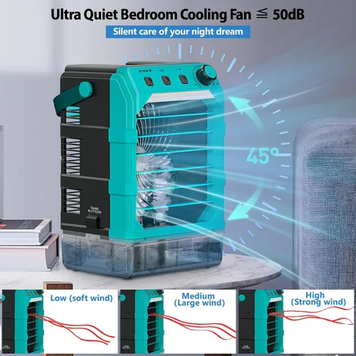 Miniatura 8 de Uniqwamo Ventilador Nebulizador Portátil Compatible con Batería de 18V de Makita (Sin Batería) o Alimentado por USB, Ventilador de Enfriamiento