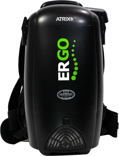 Atrix VACBP10 - Aspiradora ergonómica de mochila, paquete premium con 10 filtros, filtro HEPA de 8 cuartos de galón, aspiradora pequeña portátil de