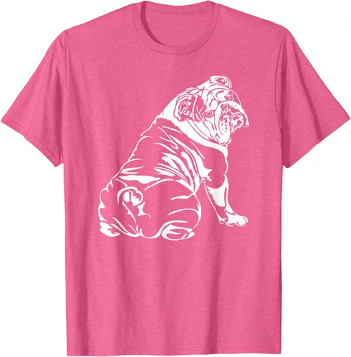 Miniatura 30 de Gracioso Bulldog Inglés playera perro Hund playera regalo, Azul (Heather blue)