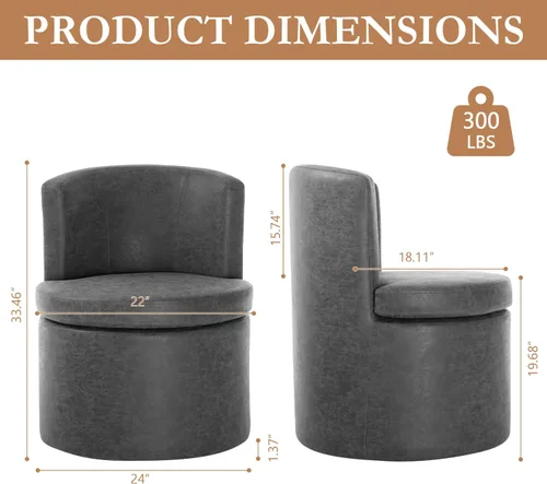 Miniatura 2 de Juego de 2 sillas de comedor con ruedas de piel sintética, modernas tapizadas para cocina y comedor, cómodas sillas decorativas, para dormitorio