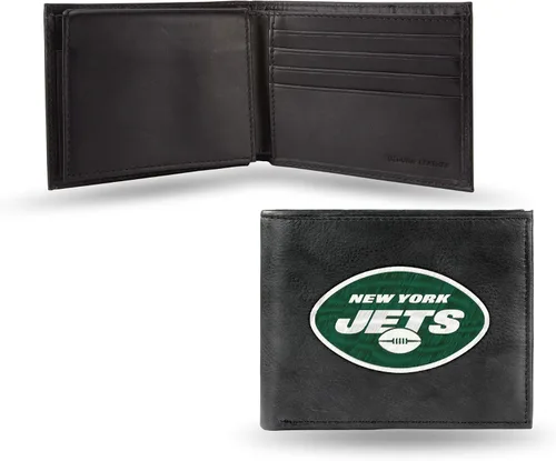 Miniatura 21 de Rico Industries Billetera de cuero bordada para hombre de la NFL
