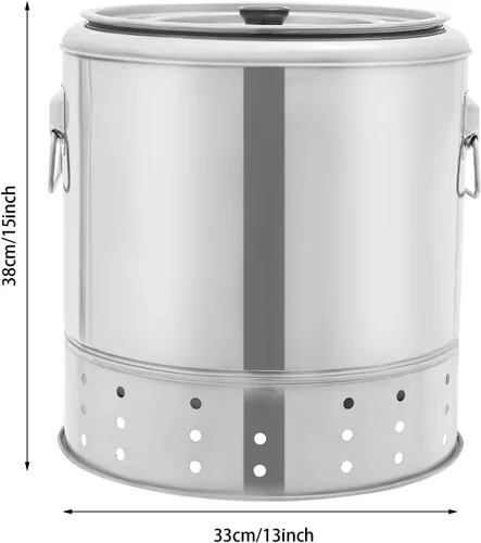 Miniatura 2 de Parrilla de carbón portátil, parrilla de acero inoxidable con accesorios para parrilla, cocina envolvente de 360° para colgar kebabs, ideal