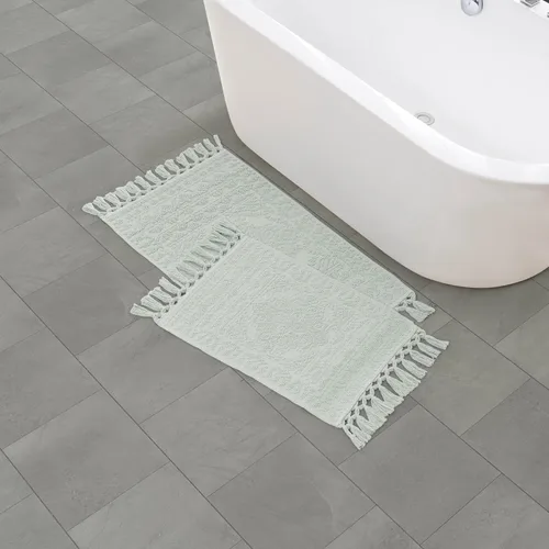 Miniatura 59 de French Connection Nellore Alfombras de Baño, Tapetes de Baño Tejidos y con Cuentas, Tapetes de Baño Duraderos y Gruesos para Baño y Alfombras