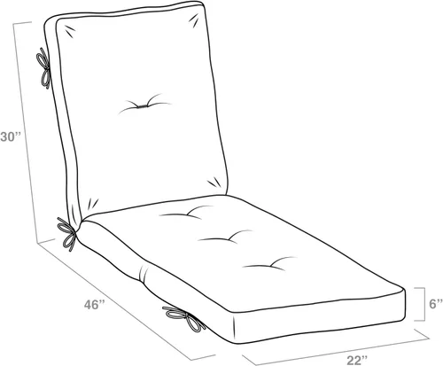 Miniatura 6 de Arden - Cojín acolchado moderno de felpa para exteriores para chaise longue, 76 x 22 pulgadas, resistente a la lluvia y a la decoloración, cojín