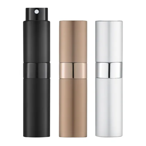 Miniatura 10 de LISAPACK Botella atomizadora de perfume de 0.3 fl oz para viajes (3 piezas) dispensador de colonia vacío, rociador portátil (rojo, rosa, morado)