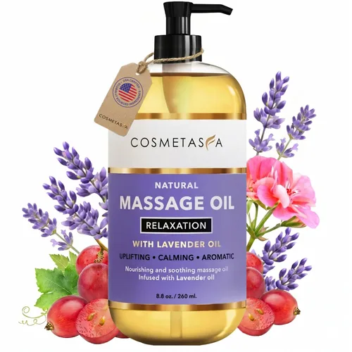 Miniatura 11 de Aceite de masaje nutritivo natural con rodillo de bola de masaje – Aceites terapéuticos de masaje de cítricos y coco con aceites esenciales