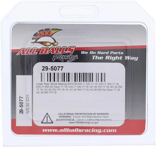 Miniatura 4 de All Balls Racing 29-5077 Kit de rodamientos de amortiguador trasero compatible con/repuesto para KTM 150 XC-W, 250 EXC-F, 250 XC-W, 300 XC-W, 300