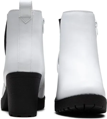 Miniatura 5 de Vepose Botines de moda para mujer, tacón bajo grueso, plataforma Chelsea para mujer