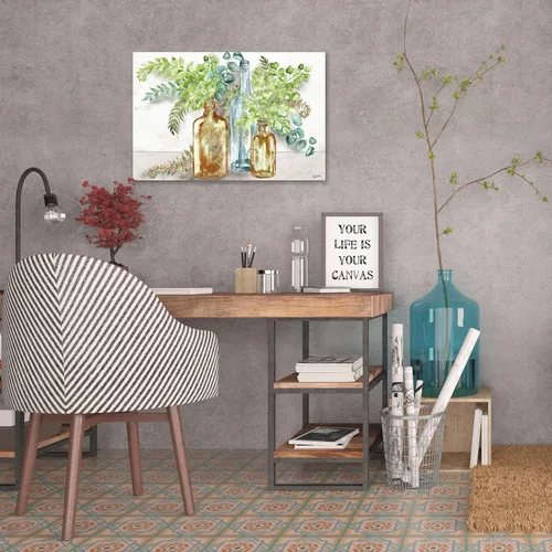 Miniatura 5 de Jaxson Rea Tre Sorelle Studios, lienzo envuelto en galería "Vintage Specimen Bottles & Ferns