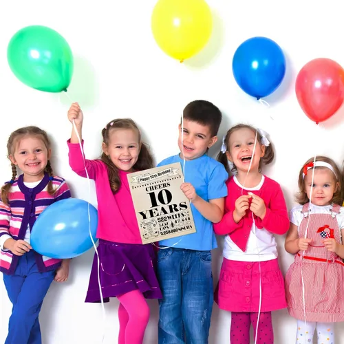 Miniatura 7 de BGTCARDS Tarjeta de cumpleaños número 10, decoraciones de cumpleaños número 10 para niñas y niños, regalos divertidos para hija e hijo, tarjeta