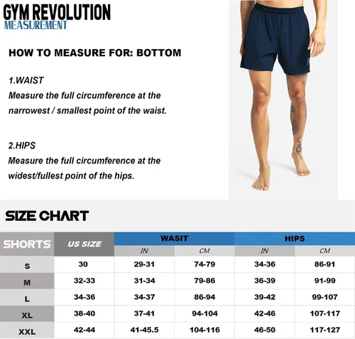 Miniatura 3 de GYM REVOLUTION Pantalones cortos deportivos de secado rápido para hombre con bolsillos