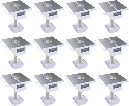 Abrazaderas centrales de aluminio para panel solar, clips medios de montaje para panel solar, abrazadera central para panel solar, abrazadera de