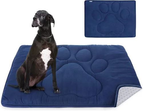 Miniatura 8 de Coldwind Almohadilla para jaula de perro (18 x 24 pulgadas), alfombrillas para dormir, transpirable, color oscuro para ocultar manchas, gris