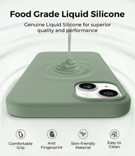 Miniatura 5 de AOTESIER Compatible con iPhone 14 Plus Funda, Silicona de Grado Alimenticio de Cuerpo Completo Resistente al Desgaste, Protección Anticaídas