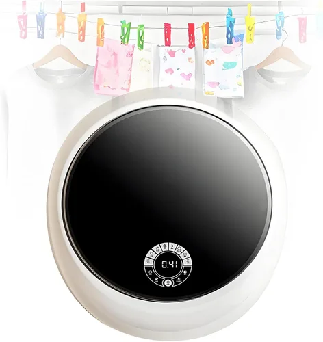 Miniatura 8 de Lavadoras de ropa portátiles Mini Lavadora Montada en la Pared Portátil Totalmente Automática Tambor Delantero Lavadora Capacidad de Lavado 6.6 lbs