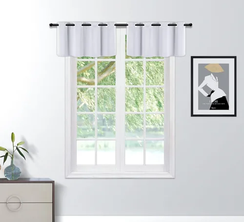Miniatura 63 de PI Cortinas opacas para dormitorio, tratamiento de ventana con aislamiento térmico de anillo superior, cortinas oscurecedoras de habitación