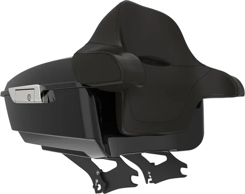 Miniatura 21 de King Tour Pack para Harley Alpine Green, cierre de paquete turístico, portaequipajes superior, soporte de montaje negro, placa de metal para Harley
