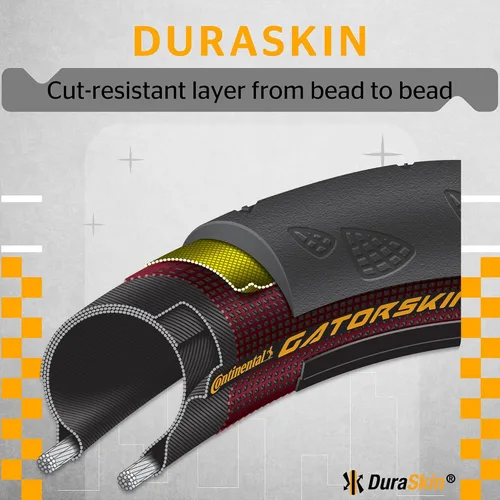 Miniatura 3 de Continental Gatorskin - Neumático de bicicleta de carretera sin cámara con cuentas de alambre, neumático urbano y de turismo resistente