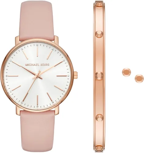 Miniatura 5 de Michael Kors Pyper - Reloj de acero inoxidable para mujer, con correa de acero, cuero o silicona