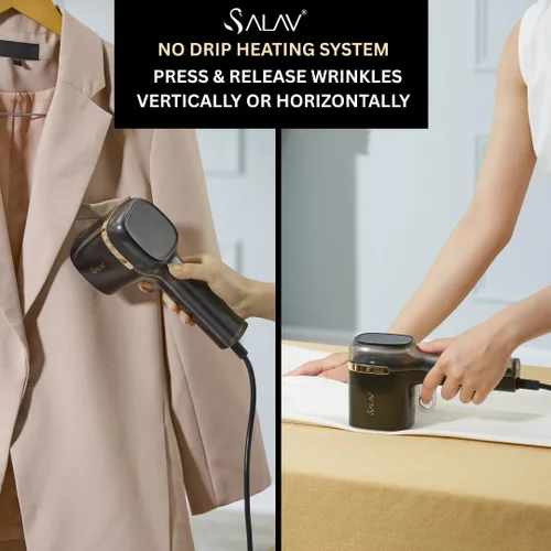 Miniatura 3 de SALAV® Quicksteam - Vaporizador portátil de viaje para ropa, 10 segundos de tiempo de calentamiento rápido, elimina arrugas en ropa y telas, sin