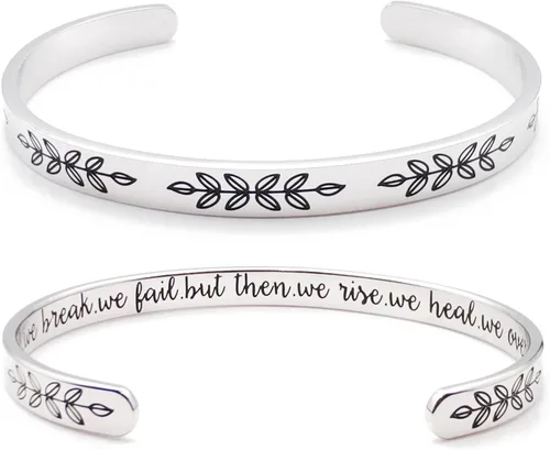 Miniatura 11 de Dczosily Pulseras inspiradoras para mujer, de acero inoxidable, pulseras motivacionales, regalos personalizados para mejores amigas