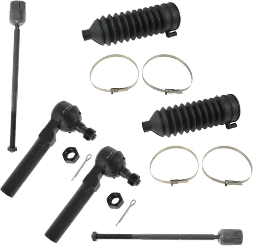 Miniatura 14 de TRQ Kit de dirección interior y exterior para lado del conductor y del pasajero delantero, con cremallera de dirección y fuelle de piñón compatible