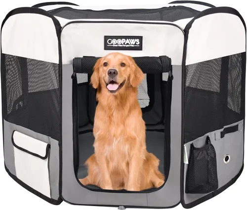Miniatura 7 de JESPET - Parque de juegos para perros de 36 pulgadas, 45 pulgadas y 61 pulgadas portátil para perros con bolsa de transporte para cachorros, gatos
